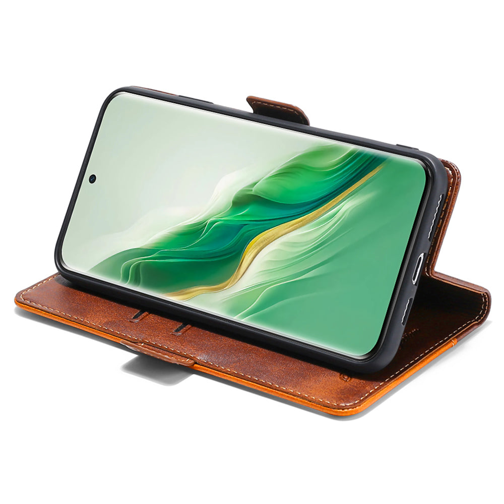 For Honor Magic6 Pro 5G Leather Case Wallet Dual Color Retro Phone Cover For Honor Magic6 Pro 5G Leather Case Wallet Dual Color Retro Phone Cover